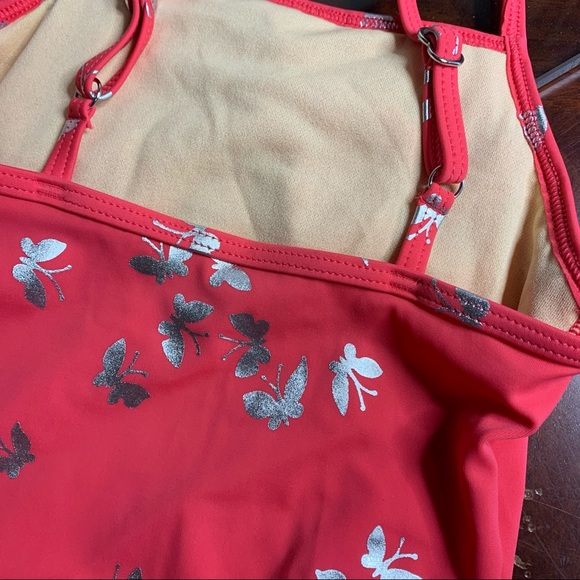Girl’s Land’s End Metallic Butterfly Swimsuit - Picture 5 of 10